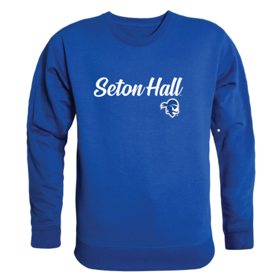 SHU Seton Hall University Pirates Script Crewneck Pullover Sweatshirt Sweater Black-Campus-Wardrobe