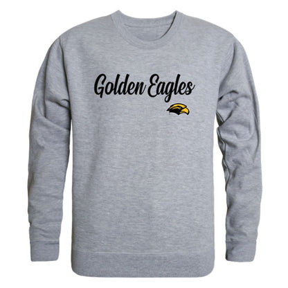 USM University of Southern Mississippi Golden Eagles Script Crewneck Pullover Sweatshirt Sweater Black-Campus-Wardrobe