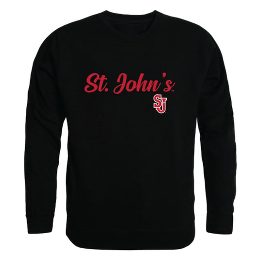 St. John's University Red Storm Script Crewneck Pullover Sweatshirt Sweater Black-Campus-Wardrobe