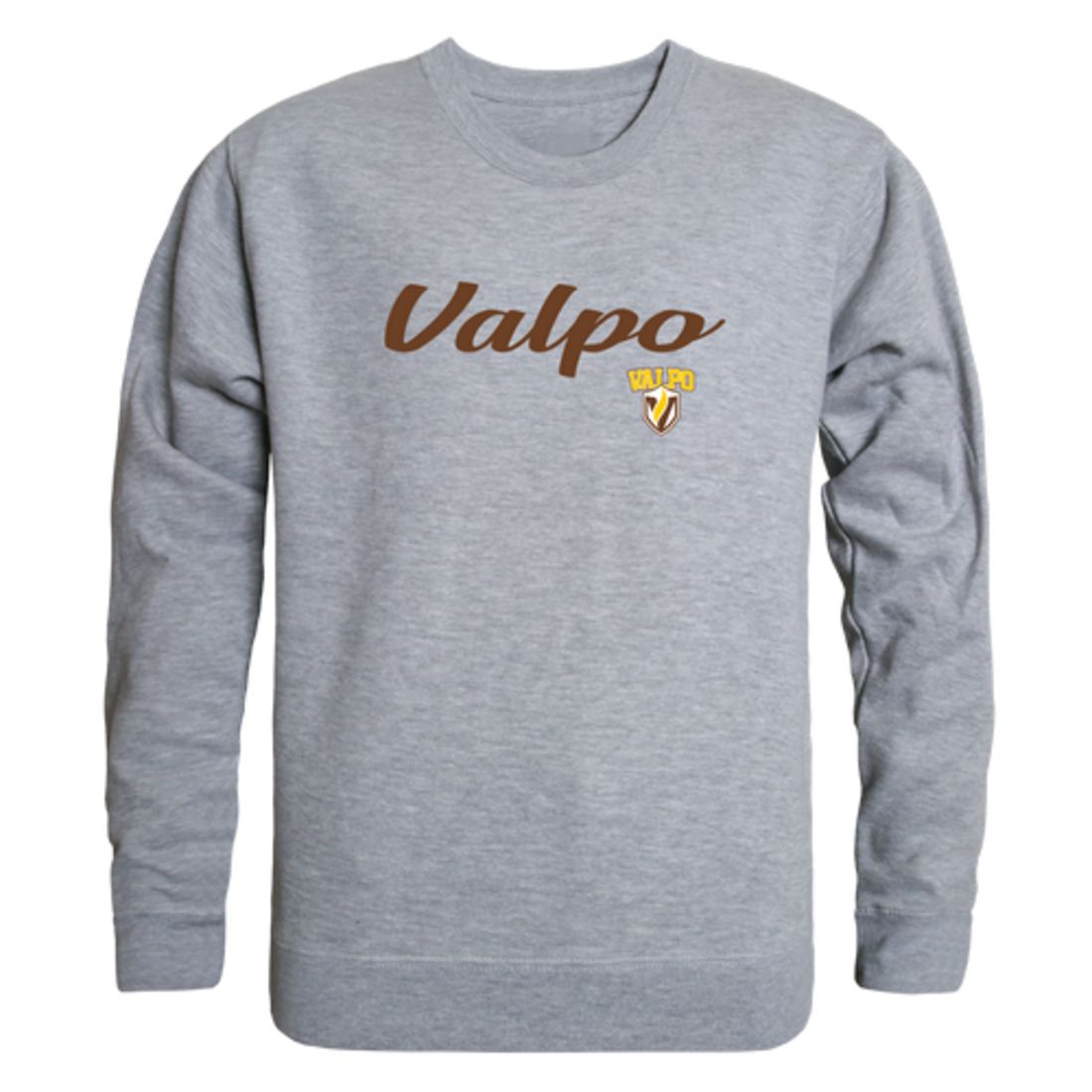 Valparaiso University Crusaders Script Crewneck Pullover Sweatshirt Sweater Black-Campus-Wardrobe