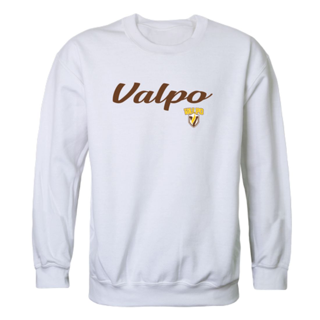 Valparaiso University Crusaders Script Crewneck Pullover Sweatshirt Sweater Black-Campus-Wardrobe