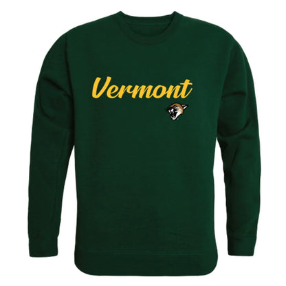 UVM University of Vermont Catamounts Script Crewneck Pullover Sweatshirt Sweater Black-Campus-Wardrobe