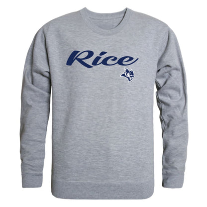 Rice University Owls Script Crewneck Pullover Sweatshirt Sweater Black-Campus-Wardrobe