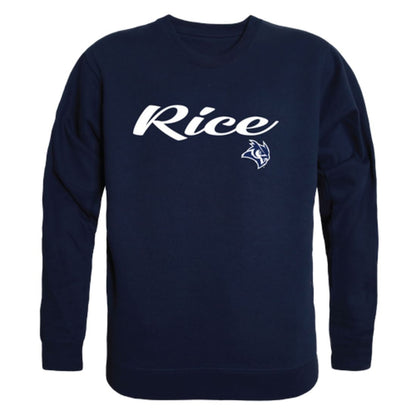 Rice University Owls Script Crewneck Pullover Sweatshirt Sweater Black-Campus-Wardrobe