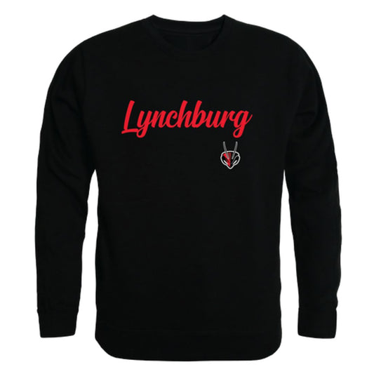 Lynchburg College Hornets Script Crewneck Pullover Sweatshirt Sweater Black-Campus-Wardrobe