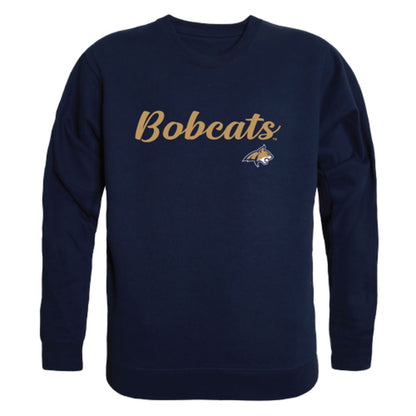Montana State University Bobcats Script Crewneck Pullover Sweatshirt Sweater Black-Campus-Wardrobe