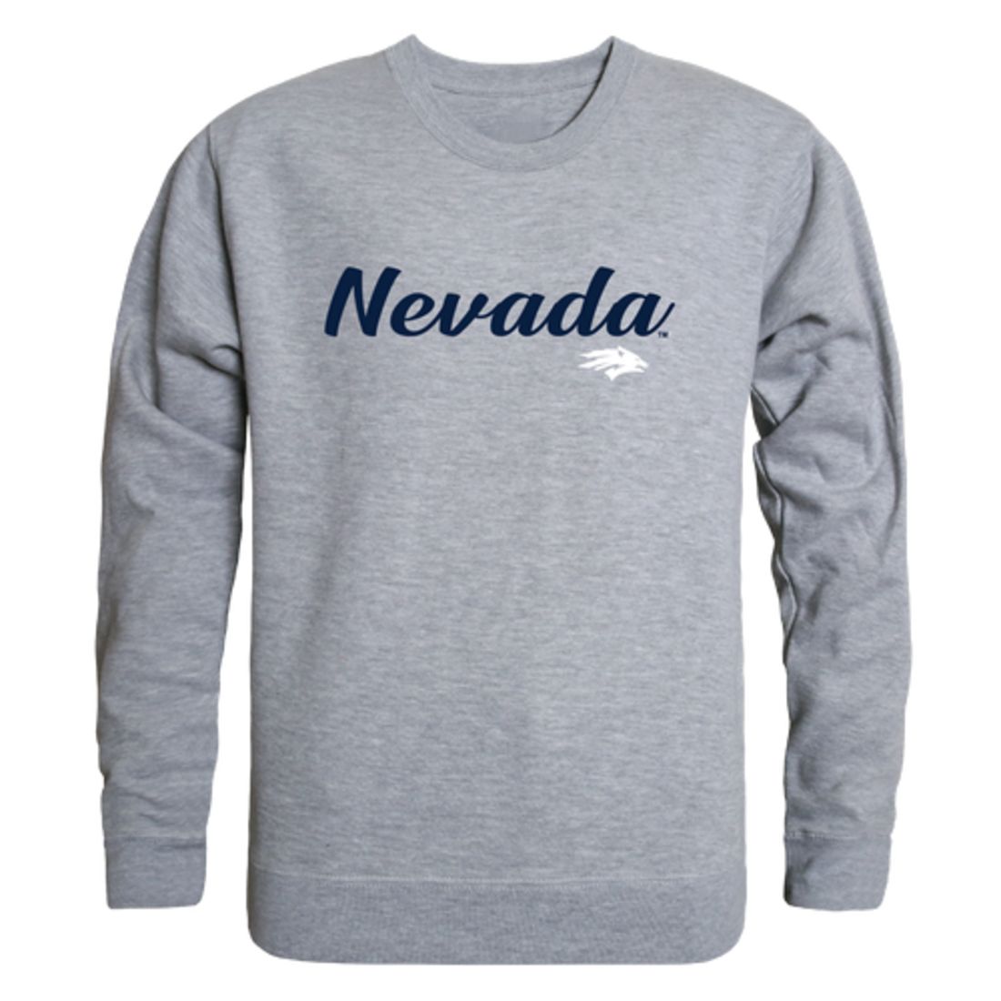 University of Nevada Wolf Pack Script Crewneck Pullover Sweatshirt Sweater Black-Campus-Wardrobe