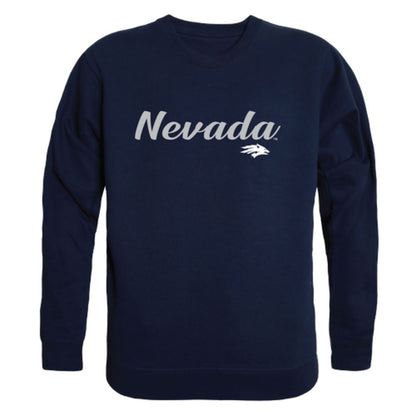 University of Nevada Wolf Pack Script Crewneck Pullover Sweatshirt Sweater Black-Campus-Wardrobe