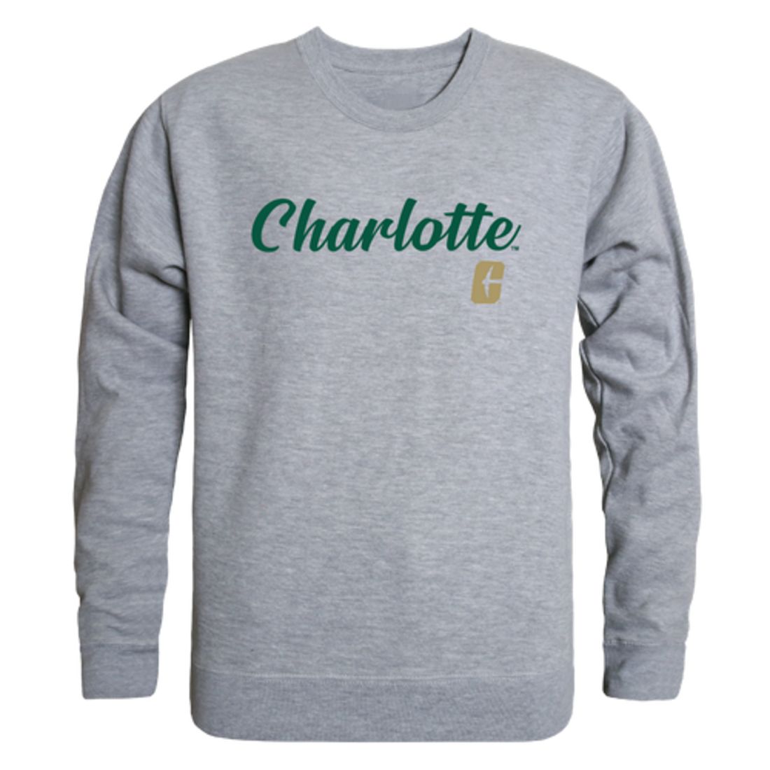 UNC University of North Carolina at Charlotte 49ers Script Crewneck Pullover Sweatshirt Sweater Black-Campus-Wardrobe