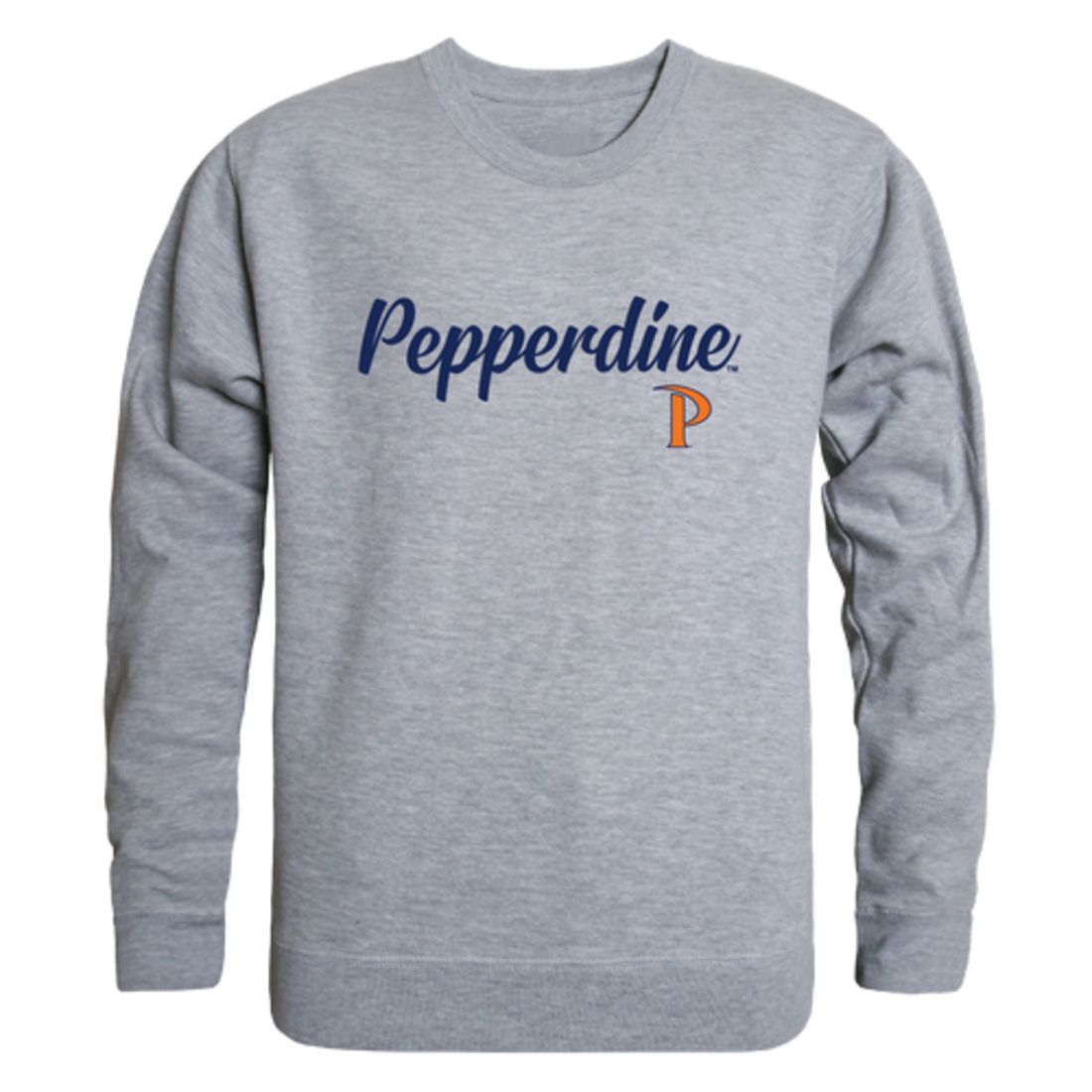 Pepperdine University Waves Script Crewneck Pullover Sweatshirt Sweater Black-Campus-Wardrobe