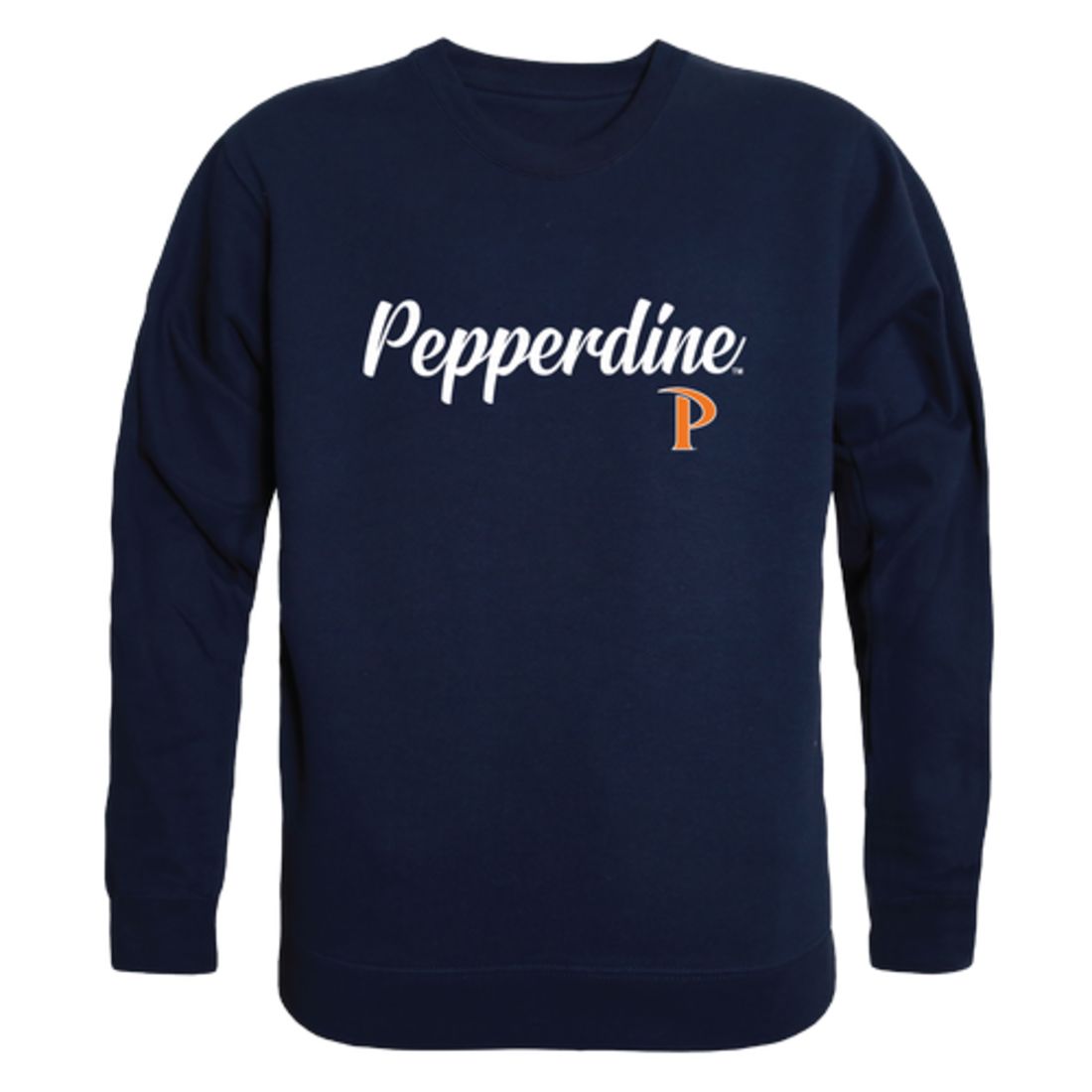 Pepperdine University Waves Script Crewneck Pullover Sweatshirt Sweater Black-Campus-Wardrobe