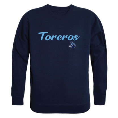 USD University of San Diego Toreros Script Crewneck Pullover Sweatshirt Sweater Black-Campus-Wardrobe