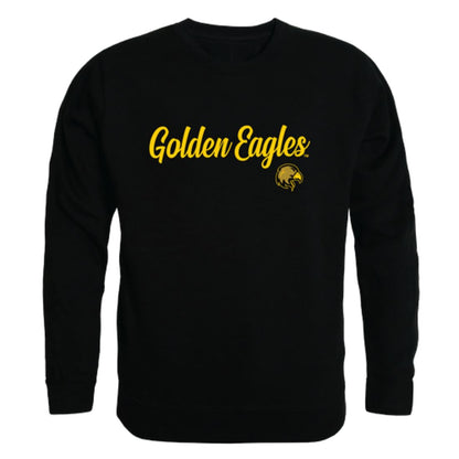 California State University Los Angeles Golden Eagles Script Crewneck Pullover Sweatshirt Sweater Black-Campus-Wardrobe
