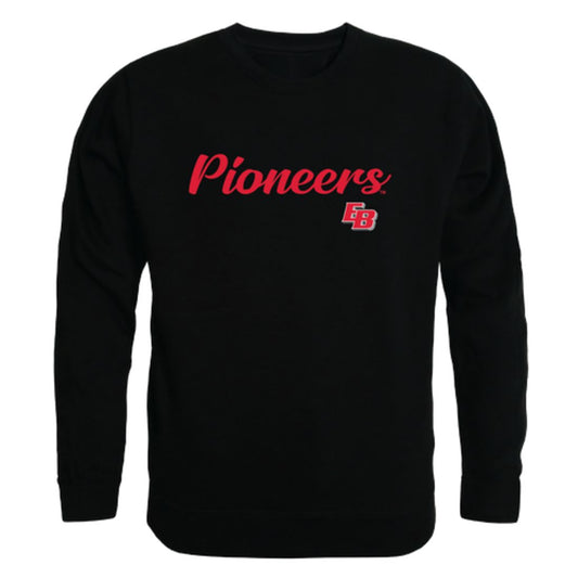 California State University East Bay Pioneers Script Crewneck Pullover Sweatshirt Sweater Black-Campus-Wardrobe