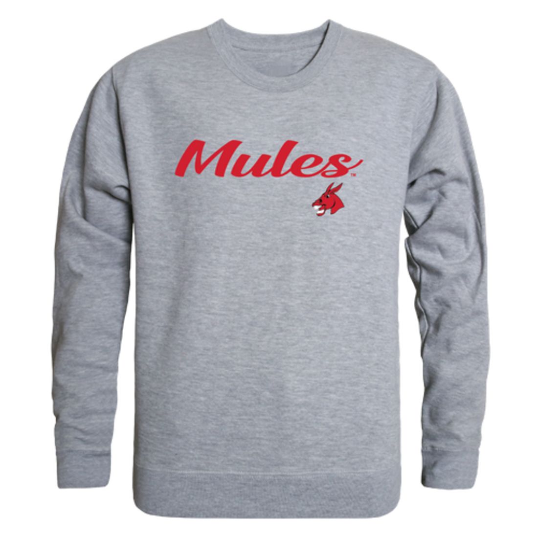 UCM University of Central Missouri Mules Script Crewneck Pullover Sweatshirt Sweater Black-Campus-Wardrobe