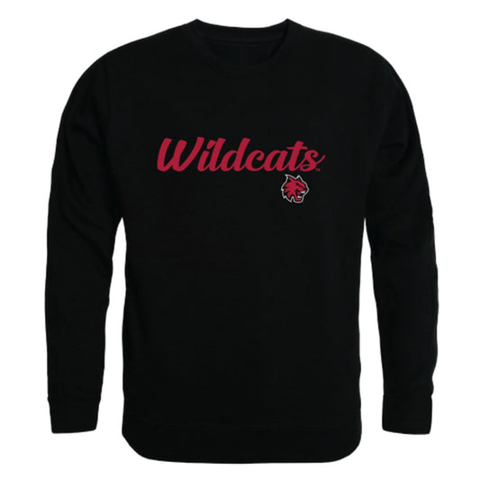 CWU Central Washington University Wildcats Script Crewneck Pullover Sweatshirt Sweater Black-Campus-Wardrobe