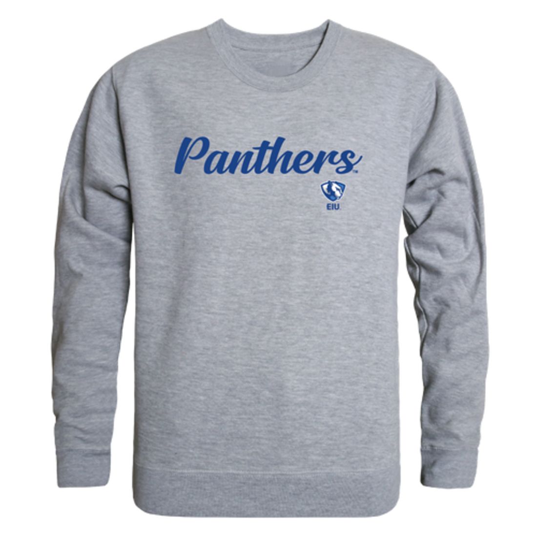 EIU Eastern Illinois University Panthers Script Crewneck Pullover Sweatshirt Sweater Black-Campus-Wardrobe
