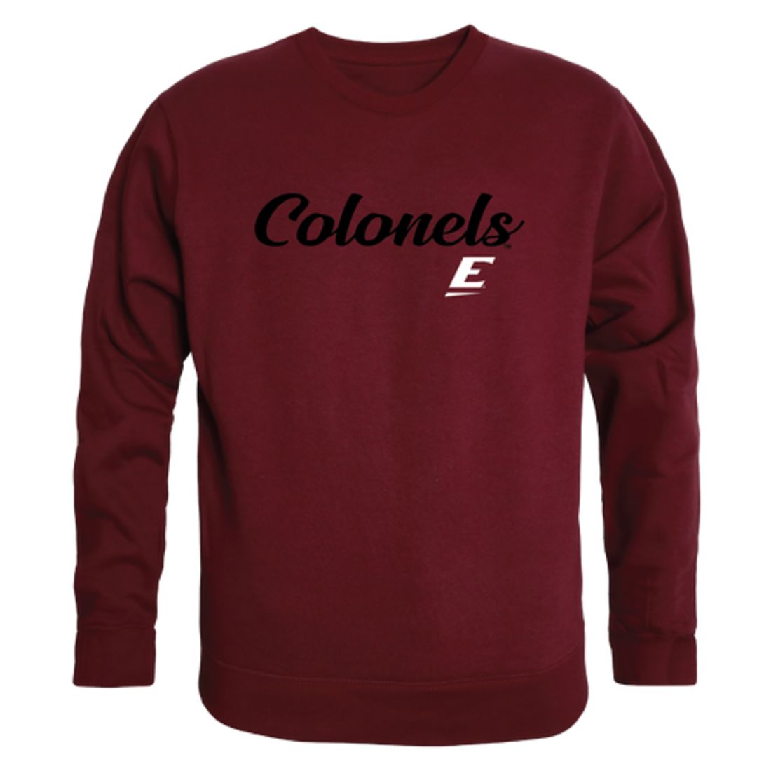 EKU Eastern Kentucky University Colonels Script Crewneck Pullover Sweatshirt Sweater Black-Campus-Wardrobe