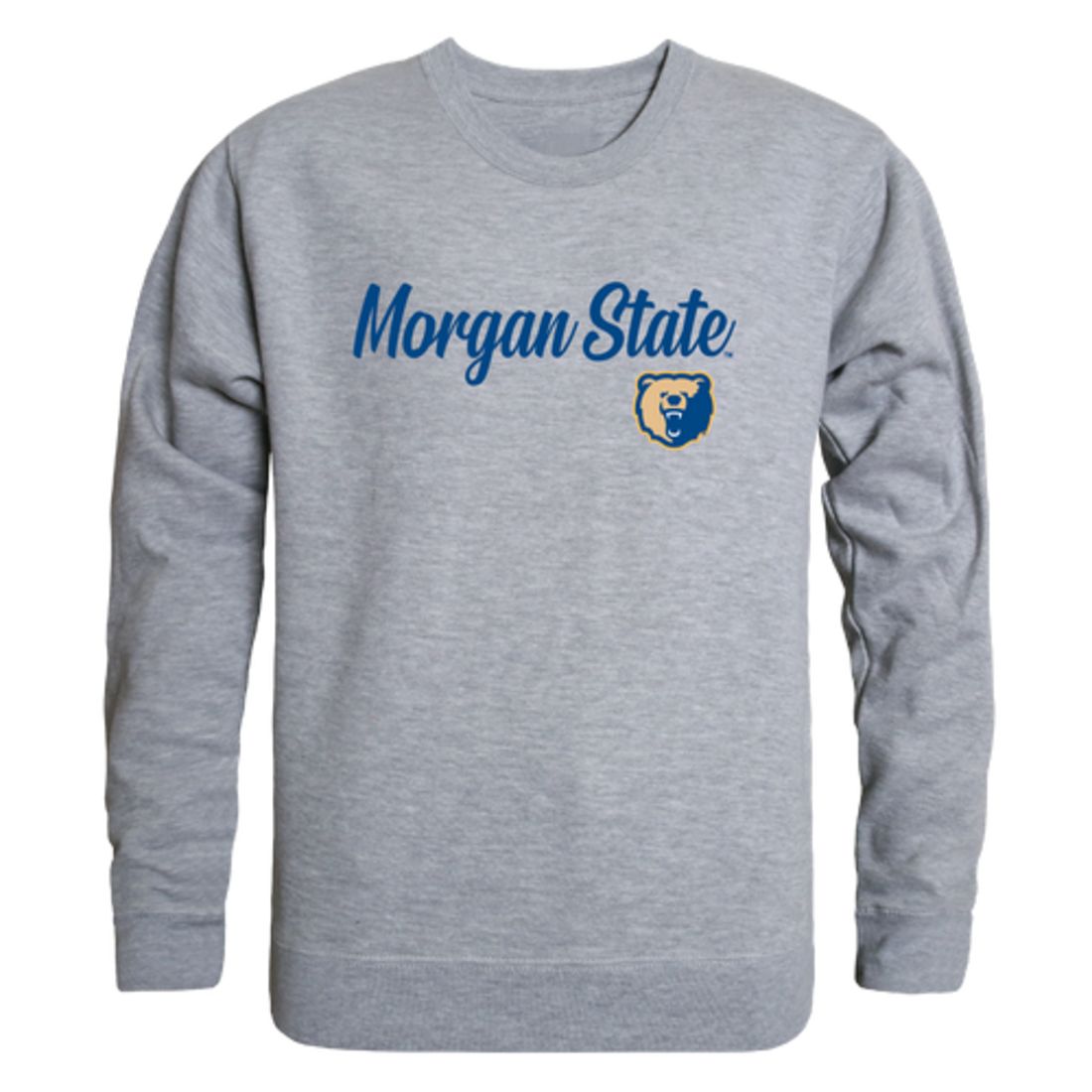 Morgan State University Bears Script Crewneck Pullover Sweatshirt Sweater Black-Campus-Wardrobe