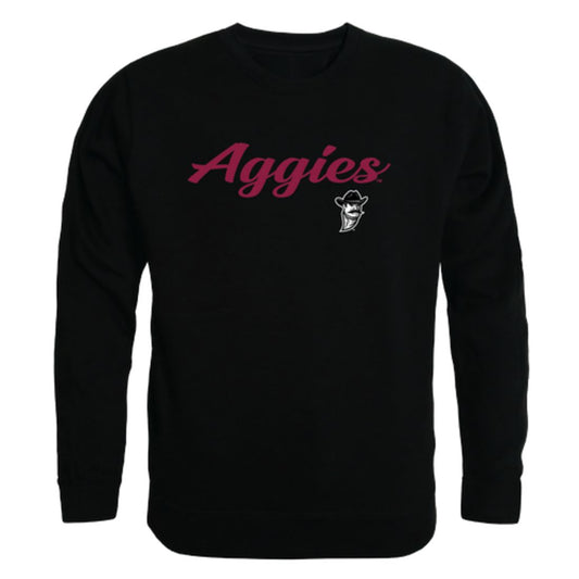 NMSU New Mexico State University Aggies Script Crewneck Pullover Sweatshirt Sweater Black-Campus-Wardrobe
