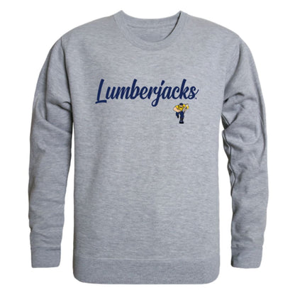 NAU Northern Arizona University Lumberjacks Script Crewneck Pullover Sweatshirt Sweater Black-Campus-Wardrobe