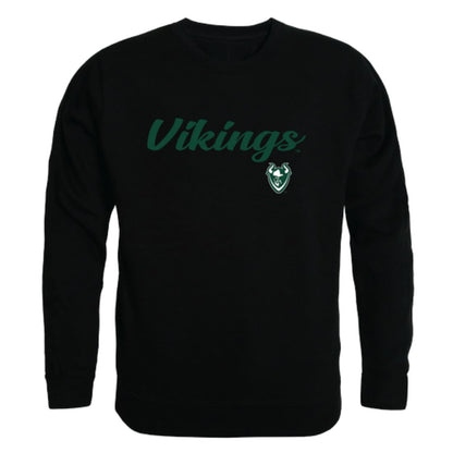 PSU Portland State University Vikings Script Crewneck Pullover Sweatshirt Sweater Black-Campus-Wardrobe