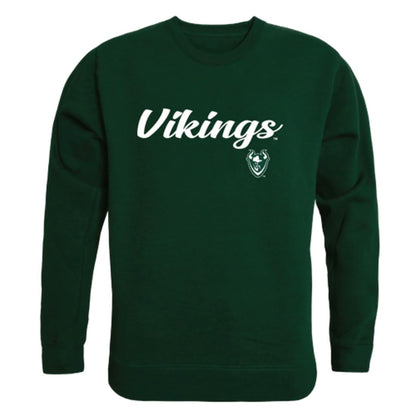 PSU Portland State University Vikings Script Crewneck Pullover Sweatshirt Sweater Black-Campus-Wardrobe