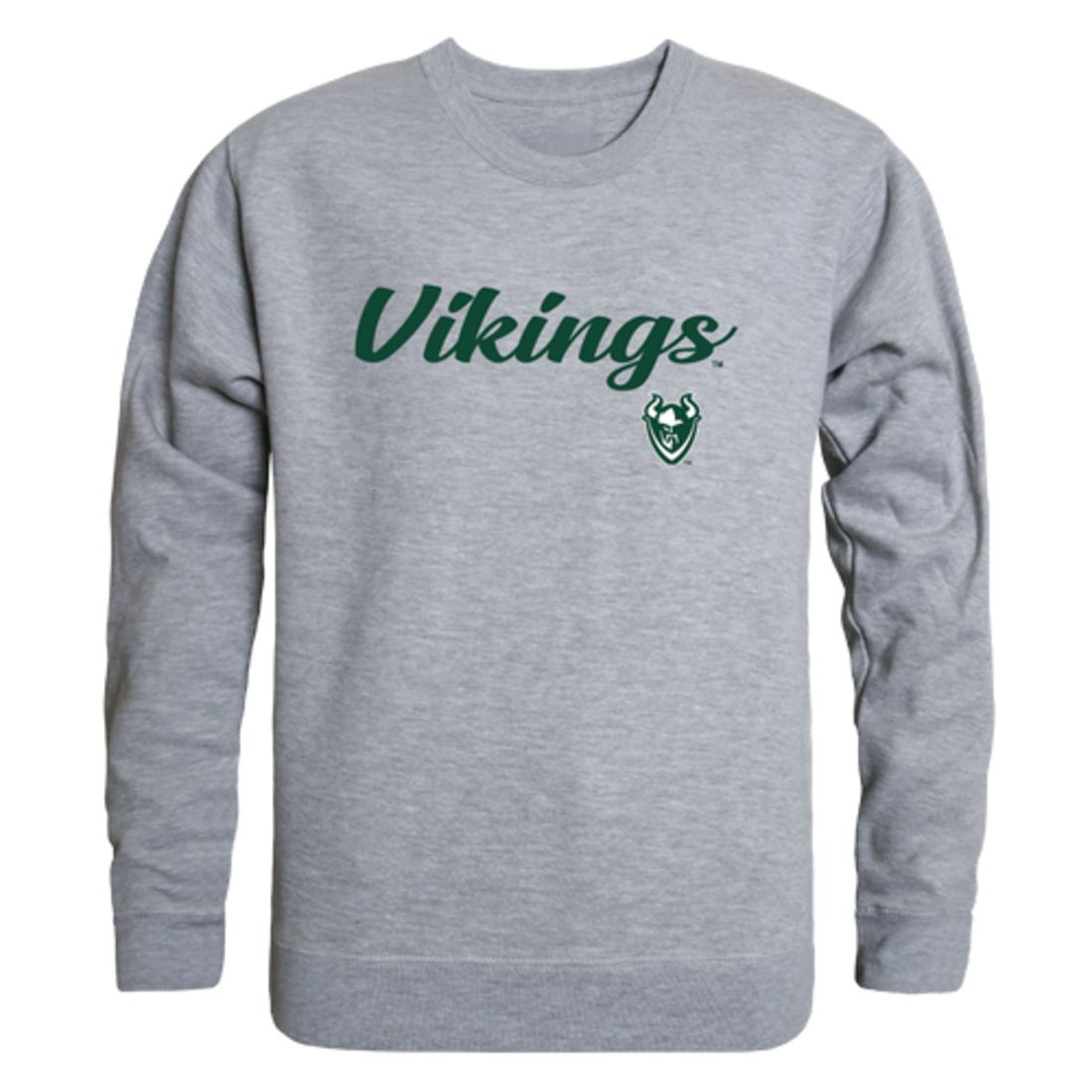 PSU Portland State University Vikings Script Crewneck Pullover Sweatshirt Sweater Black-Campus-Wardrobe