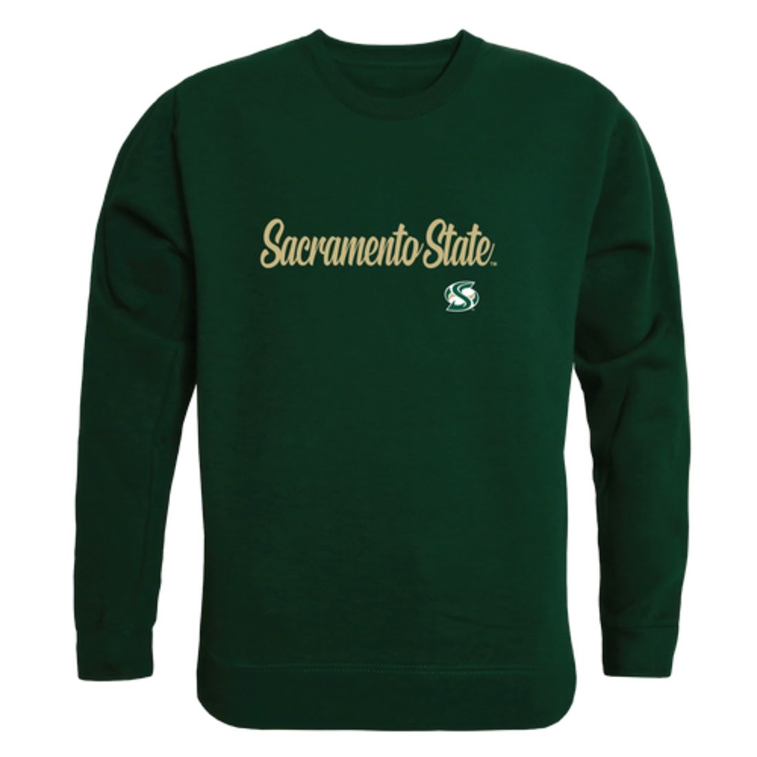 Sacramento State Hornets Script Crewneck Pullover Sweatshirt Sweater Black-Campus-Wardrobe