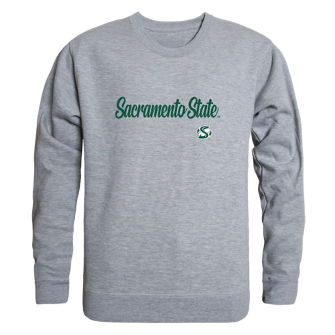 Sacramento State Hornets Script Crewneck Pullover Sweatshirt Sweater Black-Campus-Wardrobe