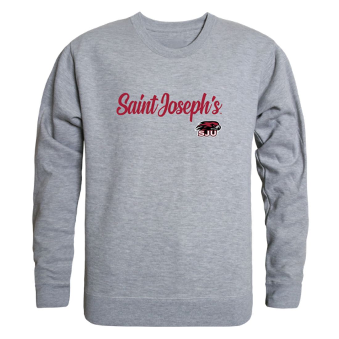 Saint Joseph's University Hawks Script Crewneck Pullover Sweatshirt Sweater Black-Campus-Wardrobe