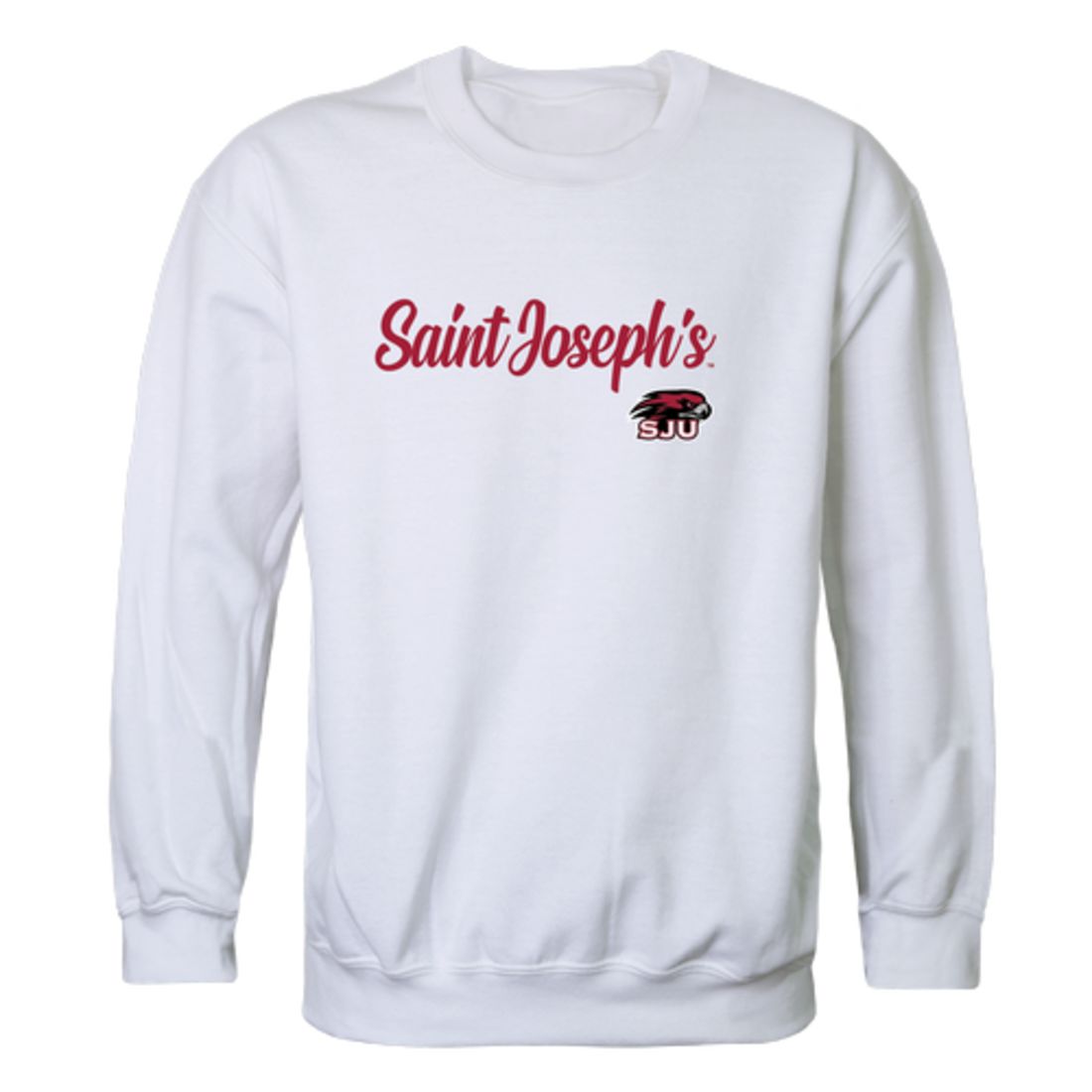 Saint Joseph's University Hawks Script Crewneck Pullover Sweatshirt Sweater Black-Campus-Wardrobe