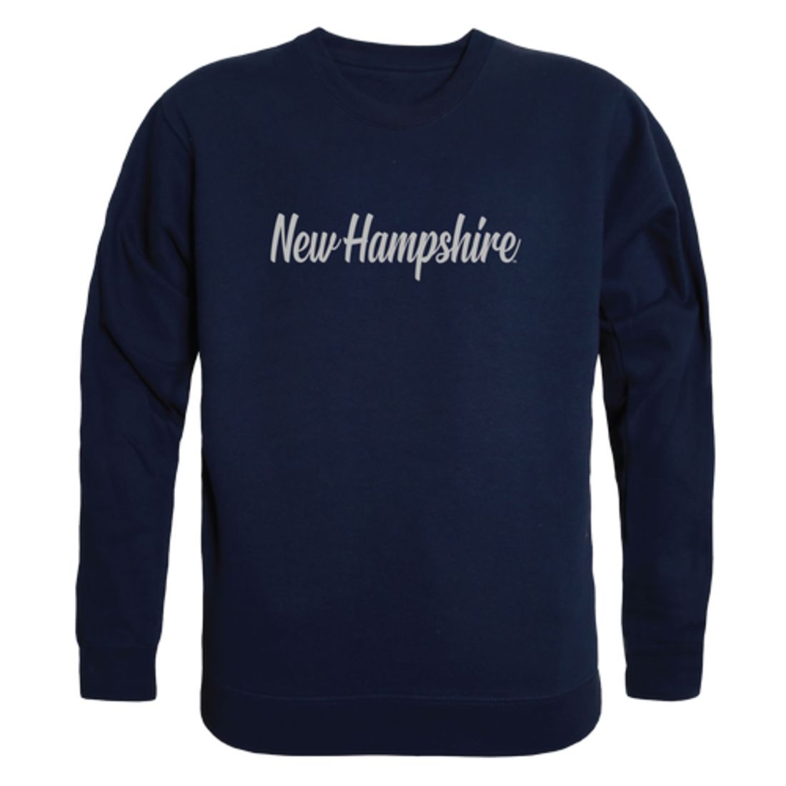 UNH University of New Hampshire Wildcats Script Crewneck Pullover Sweatshirt Sweater Black-Campus-Wardrobe