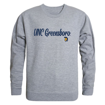 UNCG University of North Carolina at Greensboro Spartans Script Crewneck Pullover Sweatshirt Sweater Black-Campus-Wardrobe