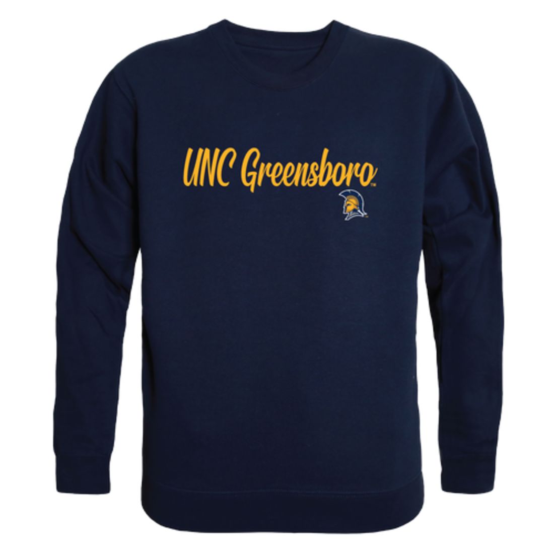 UNCG University of North Carolina at Greensboro Spartans Script Crewneck Pullover Sweatshirt Sweater Black-Campus-Wardrobe