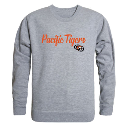 University of the Pacific Tigers Script Crewneck Pullover Sweatshirt Sweater Black-Campus-Wardrobe