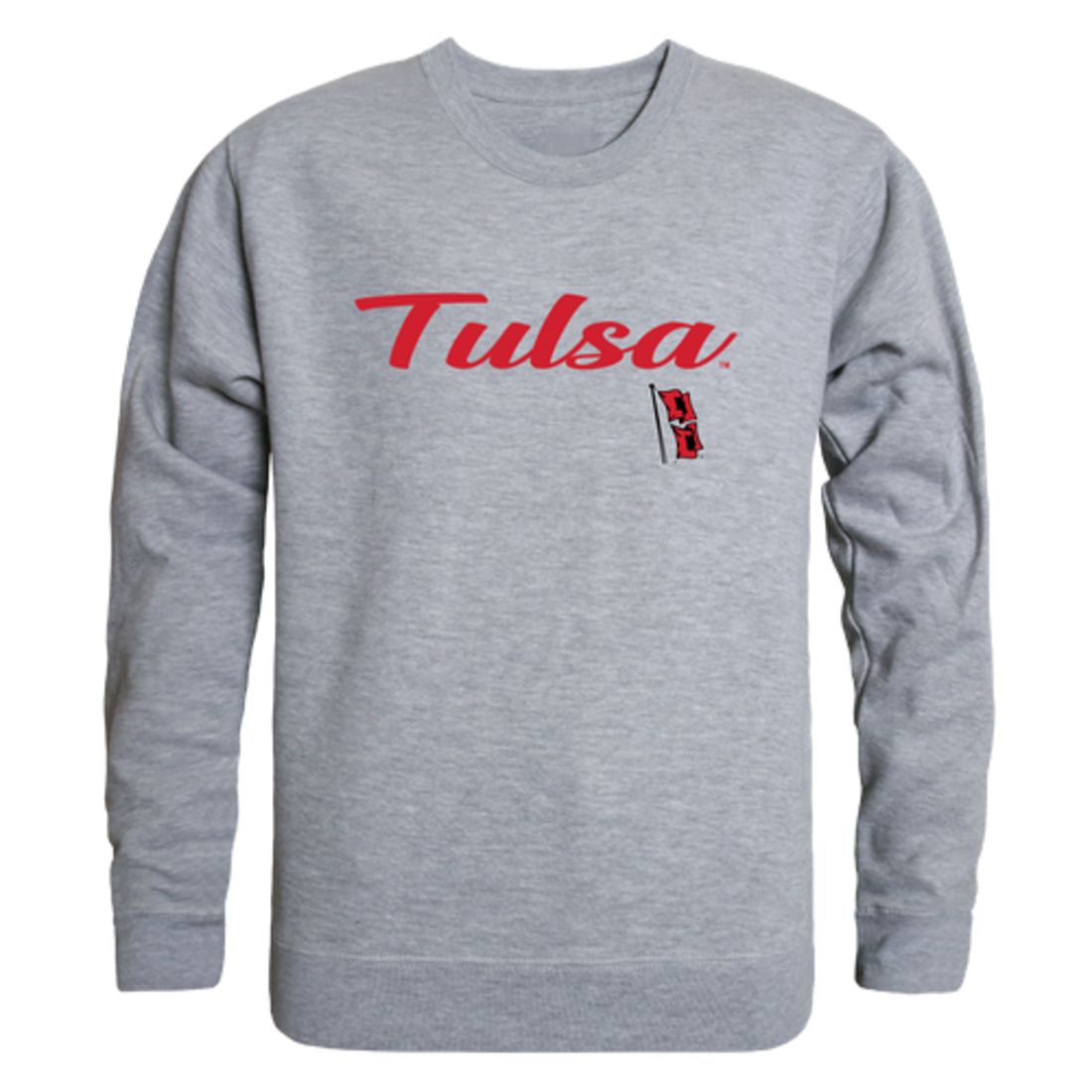 University of Tulsa Golden Golden Hurricane Script Crewneck Pullover Sweatshirt Sweater Black-Campus-Wardrobe