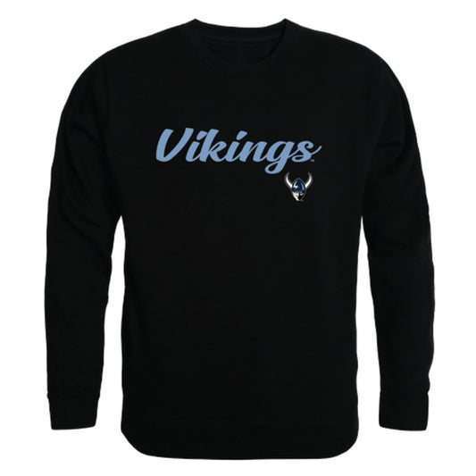 WWU Western Washington University Vikings Script Crewneck Pullover Sweatshirt Sweater Black-Campus-Wardrobe