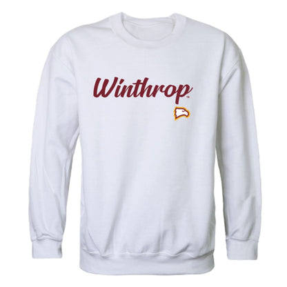 Winthrop University Eagles Script Crewneck Pullover Sweatshirt Sweater Black-Campus-Wardrobe