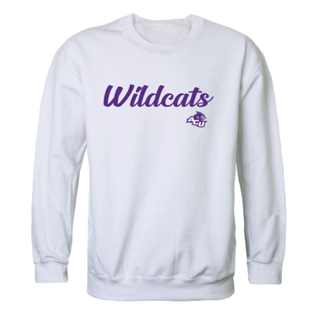 ACU Abilene Christian University Wildcats Script Crewneck Pullover Sweatshirt Sweater Black-Campus-Wardrobe