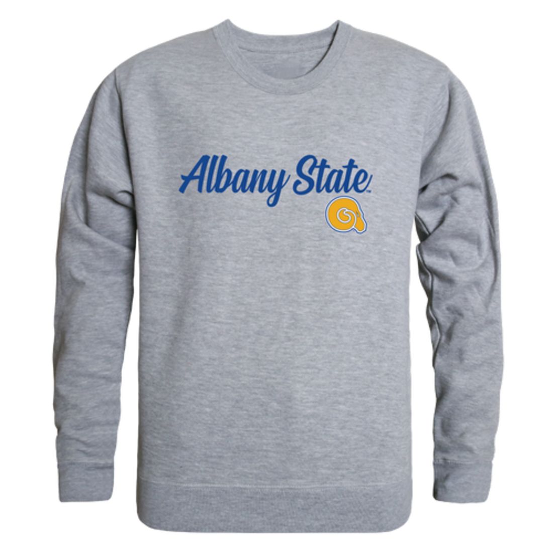 ASU Albany State University Golden Rams Script Crewneck Pullover Sweatshirt Sweater Black-Campus-Wardrobe