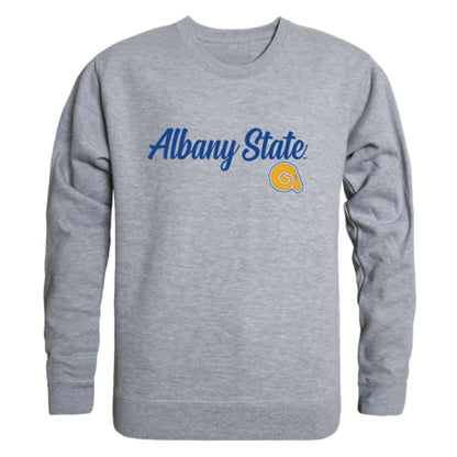 ASU Albany State University Golden Rams Script Crewneck Pullover Sweatshirt Sweater Black-Campus-Wardrobe