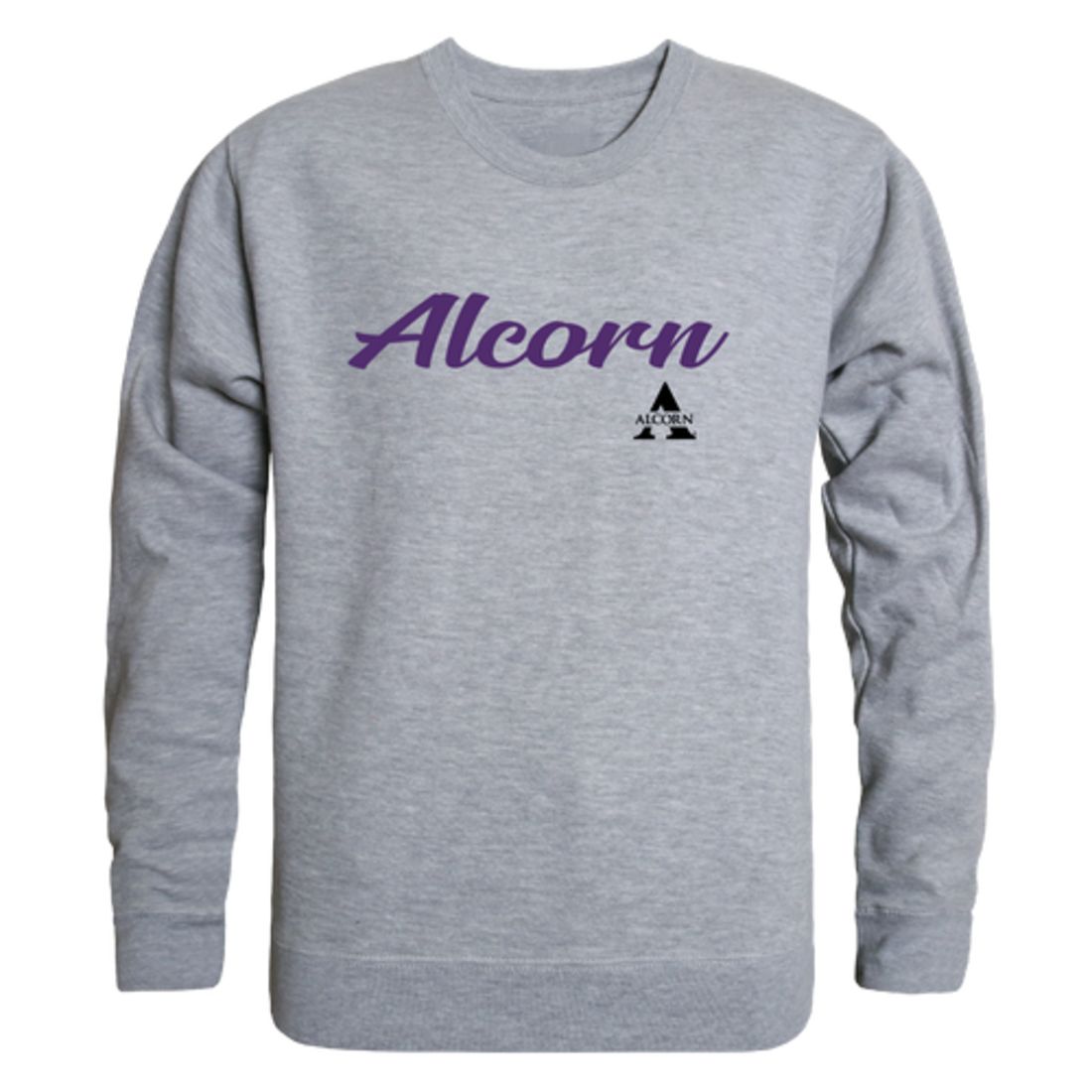 Alcorn State University Braves Script Crewneck Pullover Sweatshirt Sweater Black-Campus-Wardrobe