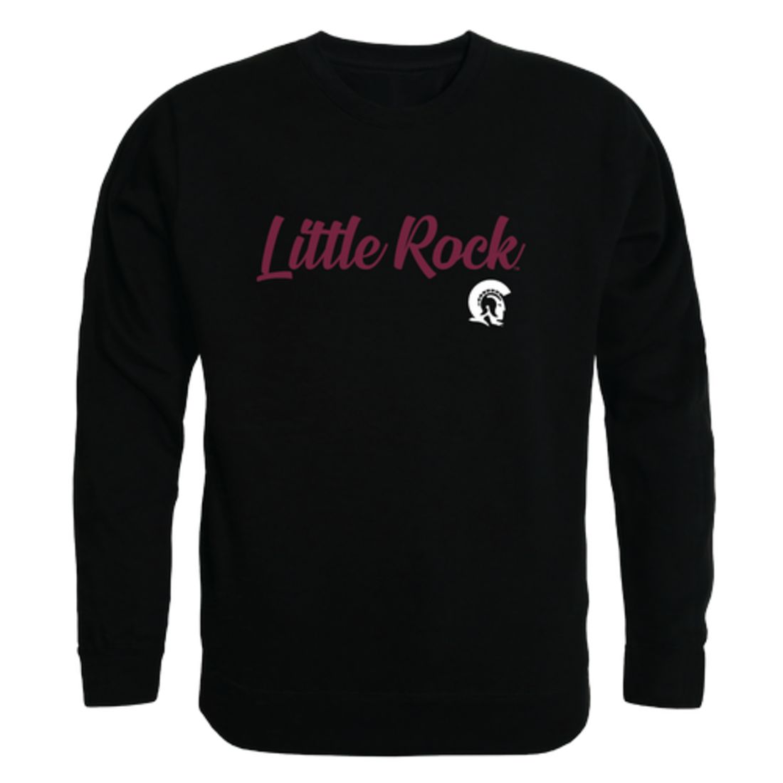 Arkansas at Little Rock Trojans Script Crewneck Pullover Sweatshirt Sweater Black-Campus-Wardrobe