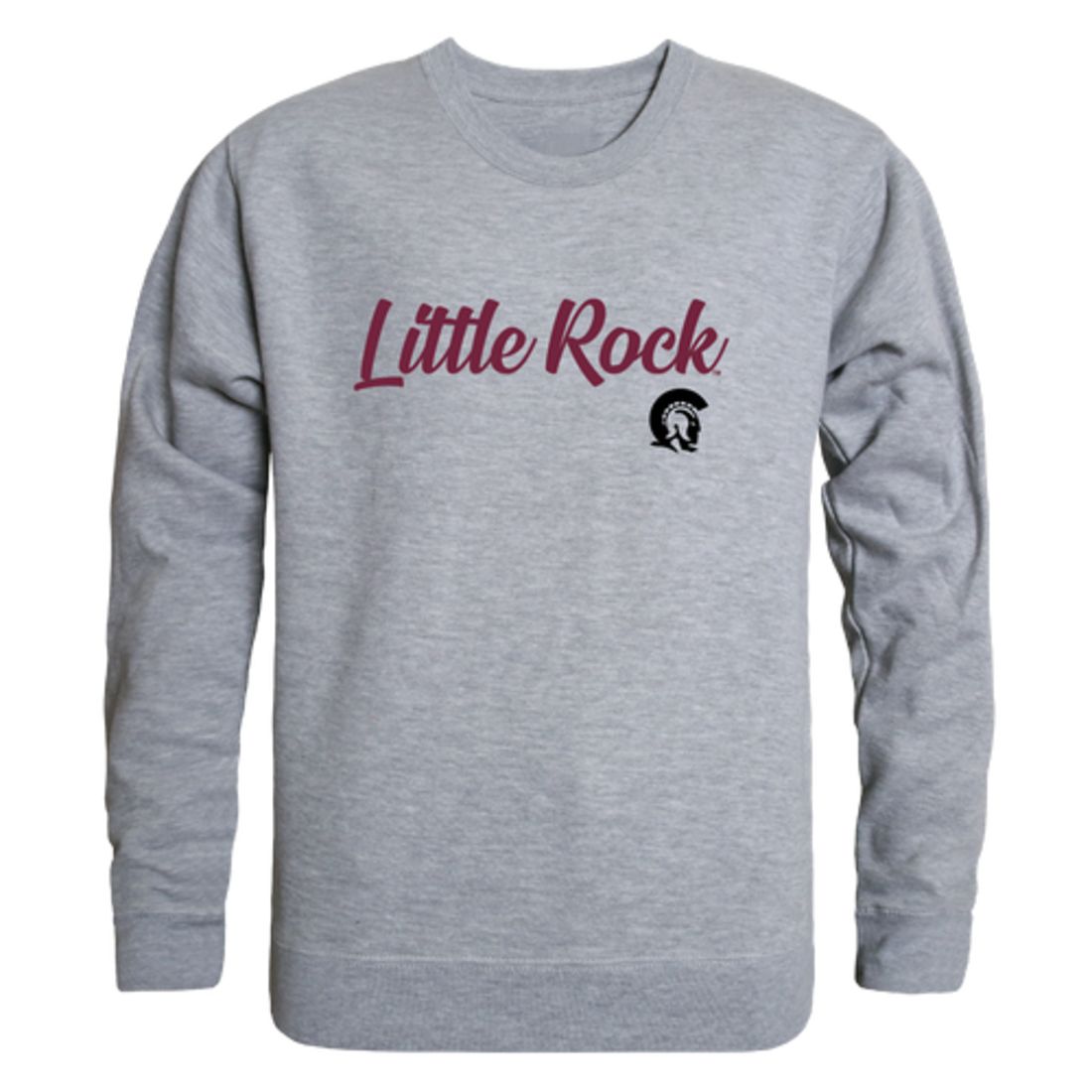 Arkansas at Little Rock Trojans Script Crewneck Pullover Sweatshirt Sweater Black-Campus-Wardrobe