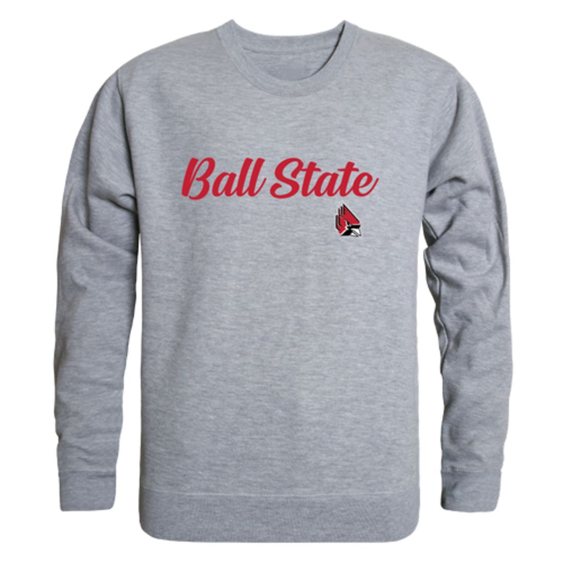 BSU Ball State University Cardinals Script Crewneck Pullover Sweatshirt Sweater Black-Campus-Wardrobe