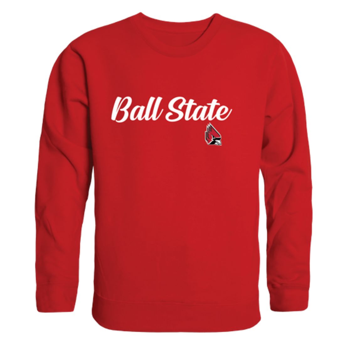 BSU Ball State University Cardinals Script Crewneck Pullover Sweatshirt Sweater Black-Campus-Wardrobe