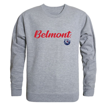 Belmont State University Bruins Script Crewneck Pullover Sweatshirt Sweater Black-Campus-Wardrobe
