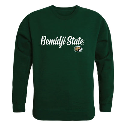 BSU Bemidji State University Beavers Script Crewneck Pullover Sweatshirt Sweater Black-Campus-Wardrobe