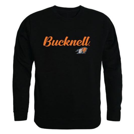 Bucknell University Bison Script Crewneck Pullover Sweatshirt Sweater Black-Campus-Wardrobe